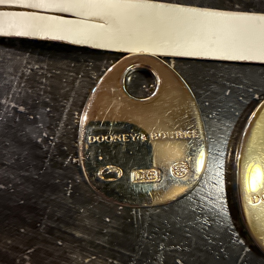 Dooney Bourke Orange Metal Duck Handbag Charm Hang Tag Replacement Set Of Two - Picture 7 of 8